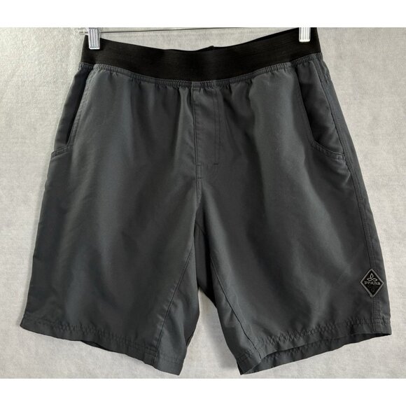 PRANA Men Elastic Waist Shorts Sz M Gray Outdoors Casual Travel Leisure hb-51 - Picture 1 of 9